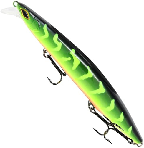Seika Pro Zanderwobbler zum Spinnfischen 27g 14cm Nightveit Wobbler Silent