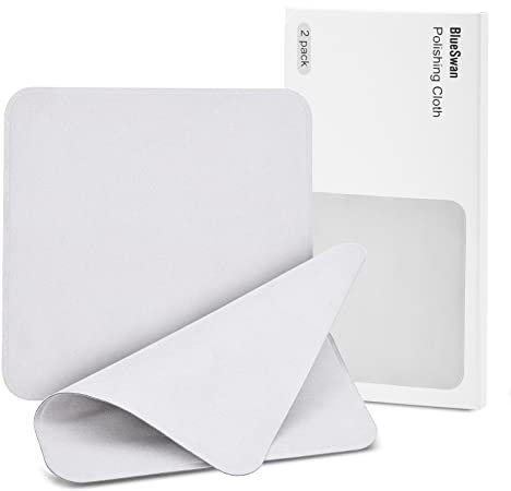 BlueSwan Poliertuch Kompatibel Mit Apple Display, Mikrofaser Reinigungstuch Zum Abwischen Von Kameraobjektiven, Monitor, TV-Bildschirmen, Mikrofaser Tuch 15,8×15,8 cm, 2 Packungen
