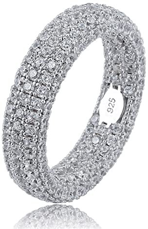 Hip Hop Ringe Rock Herren Ring Luxus Silber Farbe Full Bling Iced Out Cubic Micro Gepflasterte CZ Ringe Hochzeit Schmuck Geschenk,Silber,11