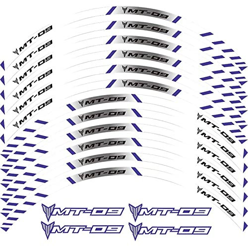 ROANNY Felgenband Motorradreifen Reflektierende Streifen Aufkleber Felgenaufkleber Für Yamaha Tracer 700 900 850 MT07 MT09 MT-07 MT-09 (Color : 18)