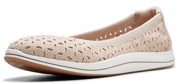 Clarks CloudSteppers Women's Breeze Roam Ballet Flat, Light Sand, 11 W US