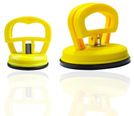 2 Pc Mini Ventosa Per Carrozzeria Auto Ventosa Carrozzeria Auto Ventose Ultra Potenti Estrattore Di Ammaccature Per Auto Per Riparazione Ammaccature Auto, Vetro, Schermo, Piastrelle, Specchio (Giallo)