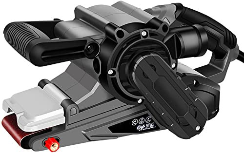 STMKB Handbandschleifer, 1200 W Schleifer Mit Vakuumbeutel, Variable Geschwindigkeitseinstellung Mit 6 Geschwindigkeiten, Zum Entrosten Und Polieren Der Unebenen Oberfläche Von Holz Und Metall