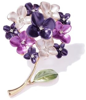 Enamel Flower Buoquet Lapel Brooch Pin for Women Girls Crystal Rhinestone Floral Pins Clip Collar Sweater Suit Dress Badges Jackets Brooches Pins Delicate Jewelry Gifts Wedding