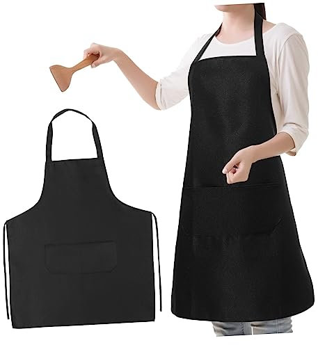 HOLIDYOYO 10stücke Unisex Kochschürzen Verstellbar Mit Doppel-pockets Für Bbq Backen Und Kochen Geeignet Für Und