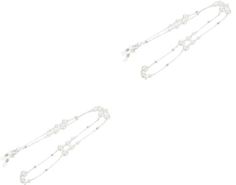 LIFKOME 2stücke Brillenband Mit Perlen Hochwertigem Kupfer Und Kunstperlen Leicht Und Hautfreundlich Für Brillen Geeignet Zubehör Für Damen