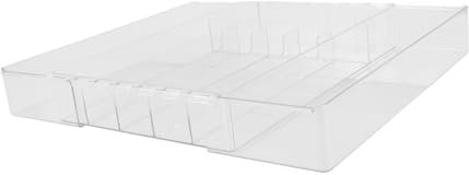 VILLFUL Besteckkasten Aus Acryl Mit Fächern Für Organizer Für Besteck Und Küchengeräte Erweiterbar Für Schubladenlagerung