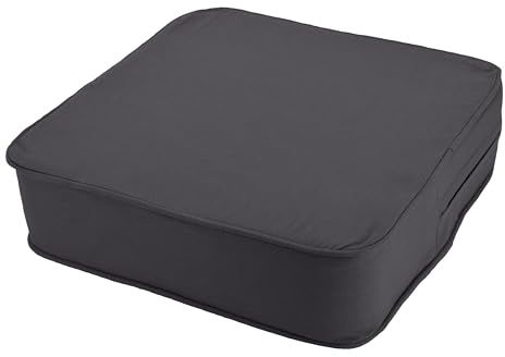 Stylelex Orthopädisches Sitzkissen Minimalist - 100% Baumwolle mit Kaltschaum-Schaumstoff - Qualitatives Stuhlkissen - Feste Qualität - Waschbar (1, Grau, 40x40x10cm)