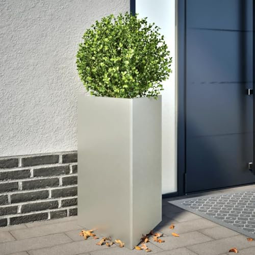 ShGaxin Pflanzkübel 2 STK. Dreieckig 50x43x75 cm Edelstahl, Blumentopf Gross, Blumenkasten Balkon, übertopf, Pflanzkasten, Flowerpot, Kräuterbeet Für Die Küche, Vertikalbeet - 851180