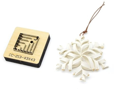 Leather Craft DIY Tools, 3D Openwork Leather Snowflake Charm Cutting Die, Handmade Leather Gift Making Cutter