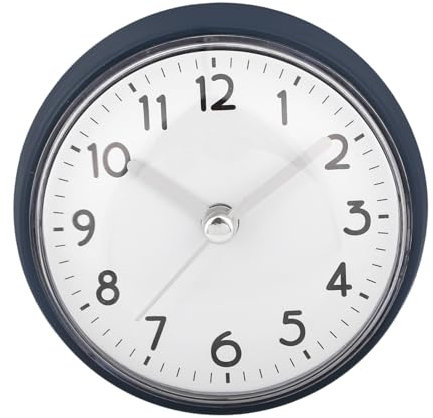 MAGICLULU wasserdichte Badezimmer-wanduhr Mit Saugnapf Stilvolle Mini-absaug-Uhr Anti-beschlag-Design Vielseitig Für Dusche Küche Büro Wohnraum Dekorativ Und Praktisch
