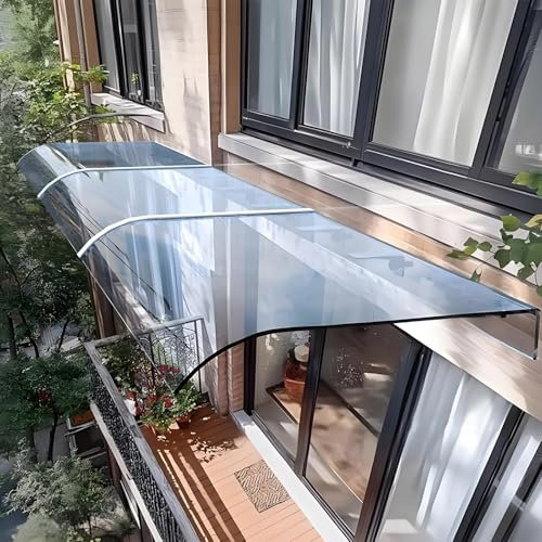 Auvent pour porte d'entrée,marquise de porte,auvent de terrasse,auvent porte d'entree,auvent,Marquise de porte exterieur,toit d'auvent,auvent marquise,auvent latéral de voiture,auvent(Clear,120x100cm/