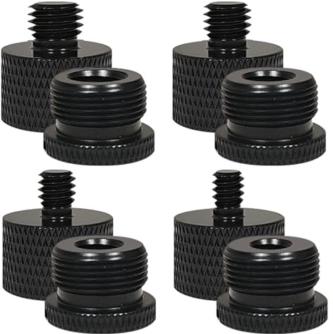 8 STK Gewindeadapters, Stativ Schraube Adapter 5/8“ auf 3/8“, 3/8“ auf 5/8“, 5/8“ auf 1/4“, 1/4“ auf 5/8“, Mikrofonständer Adapters, Gewinde Adapter Set für Kamerastative Lautsprecher