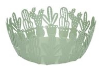 BRANDANI 51748 Cestino Cactus, Verde, Metal, 20x8h cm