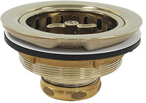 Strainer: 4 1/2 in Overall Dia, 3 Ht, 1 Pipe Brass, 59-3226, 415F61