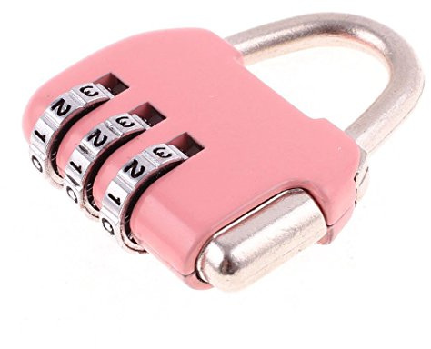 Janasiba Lucchetto a combinazione regolabile per la scatola dei poni, con numero a 3 cifre, colore: rosa