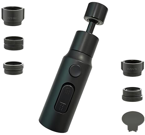 Kitchen Tap Spray Head, 360° Swivel Sprayer, 3 Gear Tap Spray Head Attachment, Includes Installation Hardware, for Kitchen, Toilet (Black)