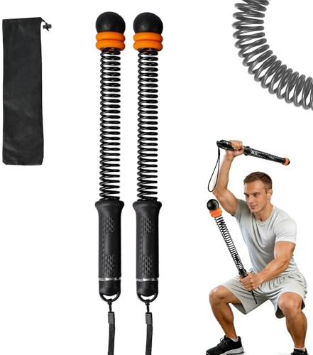 Adjustable Ropeless Battle Ropes for Home Gym, Portable and Quiet Training Rope for Men & Women, Variable Resistance System for Strength, Low Impact Cardio and HIIT Workouts (Black)