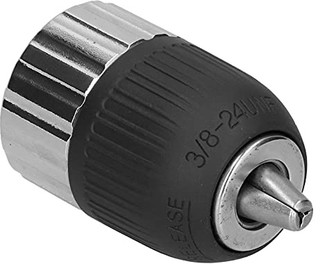 Portabrocas de taladro de pequeño orificio, portabrocas de mano con rosca 3/8-24UNF, rango de sujeción de 2-13 mm para taladros eléctricos, portabrocas de uso rápido semimetáli