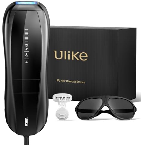 Ulike X Man IPL Hair Removal Device, Laser Hair Removal with Ice-Cooling, Dual Lights & SkinSenor for Nearly Painless & Long-Lasting Hair Removal, 3 Modes Tailored for Stubborn Hair, Gift Black