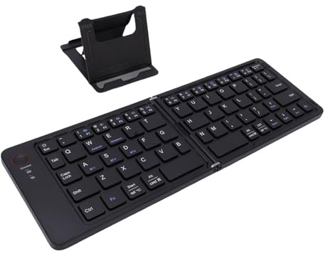 LICAEVEY Clavier Bluetooth Pliable Portable, Clavier de Voyage sans Fil de Poche avec Verrouillage Magnétique et Reconnexion Automatique, pour Smartphone, Tablette, PC