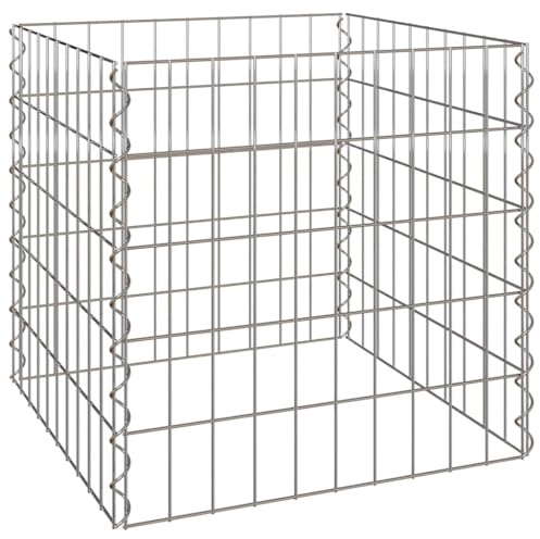 mtlskopl Composteur carré 50 x 50 x 50 cm en fer - Design moderne - Robuste et durable - Pour petits jardins, balcons et terrasses
