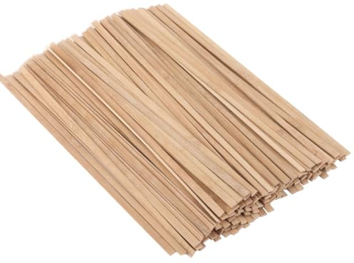 Rainway 100 baguettes en bois, longueur 20 cm, 9 x 3 mm, baguettes rectangulaires plates, en bambou Nan naturel, pour le bricolage, le modélisme, l'artisanat et la décoration, sans échardes