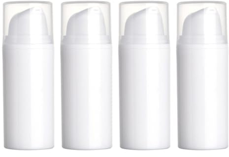 CLISPEED 4 Pièces Flacon Secondaire de Cosmétiques 15ml Pp Blanc à Pression