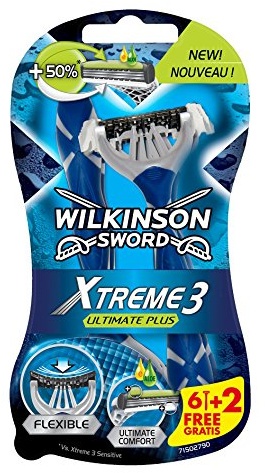 Wilkinson Sword Xtreme 3 Ultimate Plus Einwegrasierer, 3 Stück + 1 gratis