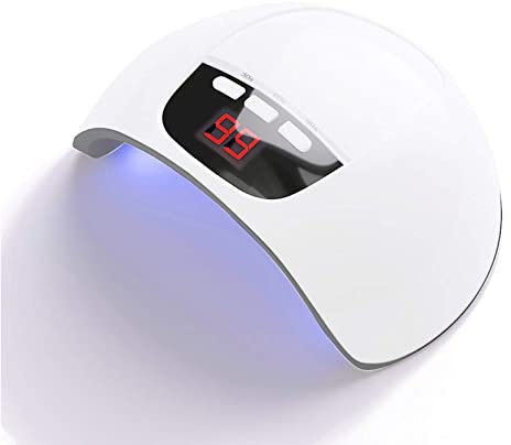 Lámpara Secador de Uñas 54 W, Profesional USB Lámpara LED UV Uñas para Esmalte de Uñas de Gel, con Temporizador de 30s 60s 99s y Sensor de Infrarrojos y Pantalla LED, para Manicura/Pedicure Nail Art……