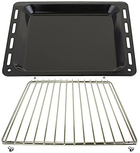 SPARES2GO Baking Tray + Adjustable Locking Arm Shelf compatible with Whirlpool Oven Cooker