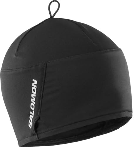 Salomon Winter Training Gorro Esqui Senderismo Snowboard Correr para Unisexo Tejido Antitranspirante con Ranura para Gafas, Protege del Frío, para Actividades al Aire Libre, Negro, Talla Unica
