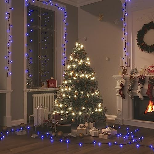 WHOPBXGAD proiettore luci natale,proiettore fiocchi di neve esterno,Stringa LED con 150 Luci LED Blu 15 m in PVCchristmas snowflake projector lights outdoor,