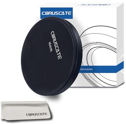 46mm Metall Objektiv Kappen,Metall Filter Kappen,Kompatibel Alle 46mm Kamera Objektiv Filter Zubehör (UV,CPL,ND,46mm Gewinde Objektiv),CNC Maschine+Linsenreinigungstuch