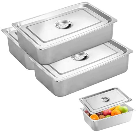 Bandeja Horno, 3 Set de Bandejas para Empanar, Bandeja Horno Universal, Robusto, Duradero Bandeja Horno Acero Inoxidable, para Carne Filetes Croquetas Empanados