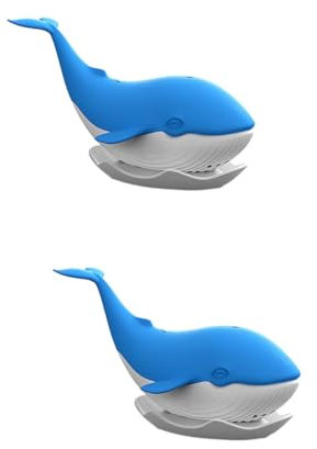 BIUDECO 2pcs Tea Infuser Teapot Silicone Strainer Whale Shape Tea Strainer Tool for
