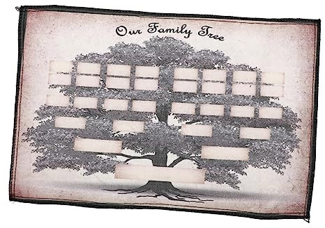 FUNOMOCYA Familienstammbaum Poster Für Genealogie Ausfüllbare Dekorative Wandkunst Für Familiengeschichte Und Traditionen