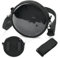 Universal 6 CD Player Storage Bag - Protective Case with Transparent Window, Crossbody Bag Carrying Case with Adjustable Shoulder Strap & Waist Belt (Black)