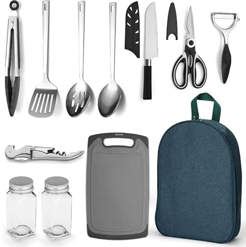 ReaNea Essentials, Gear Must Haves, Camping Cooking Utensils, Camping Kitchen Tools for Travel, Picnics, BBQ, RVs, Outdoor