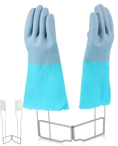 Cabilock Metal Glove Drying Rack Folding Design for Kitchen Sink and Countertop Use for Dishwashing Gloves Holder