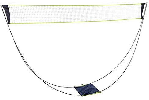 Mirweon Badminton-Netz, dicker, faltbar, einfacher Aufbau, Nylon, Multi-Sportnetz, Stangen, schnelle Montage, tragbares Tennis, Fußball, Tennisnetz