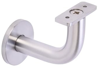 Satin Stainless Steel Handrail Brackets 90mm DDA Approved Heavy Duty Stairway Balcony