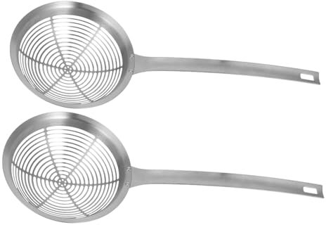 UTHCLO Cuchara Ranurada Inoxidable Colador De Cesta Para Fideos Cuchara Para Freír Diseño Robusto
