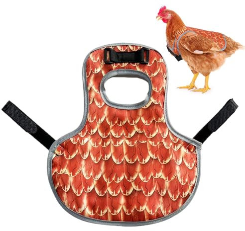 Grembiuli protettivi per galline - Grembiule protettivo regolabile impermeabile per pollame | Accessori per pollai e protezione delle in Habitat Avicola, arancione, Consulte la descripción