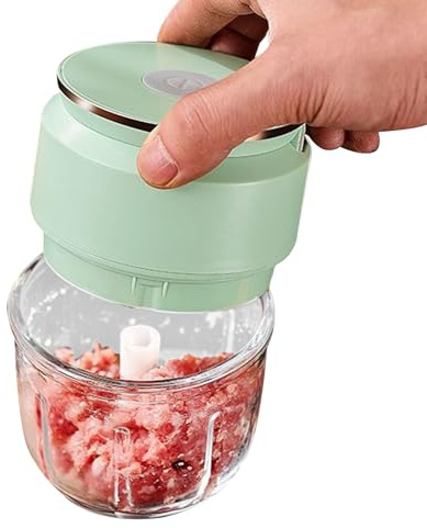 Coupe-ail électrique | Robot de cuisine rechargeable par USB | Planche à découper portable sans fil avec bol pour la maison, la cuisine, la nourriture, les, les salades, le camping