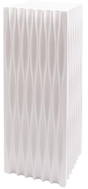 LCUVIMPEX Foldable Paper Columns Cake Plinth Stands ， Plant Columns Pedestal Stands For Display, Decorative Square Columns Tables(White,11.8x11.8x18.3in)