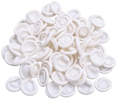 100 Latex-Fingerhüllen für Nagelpflege und Pflege, ideal für die unglaubliche Arbeit im Labor, Größe: L