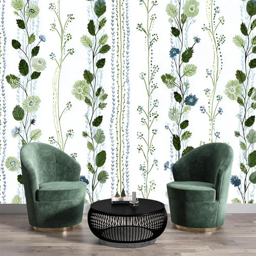 Seide Fototapete Blüten Blätter 350 x 256cm Foto Tapete Schlafzimmer Wohnzimmer Wandtapete Abbildung Vertikale Streifen Tapeten Wand Kinderzimmer Restaurant Dekoration