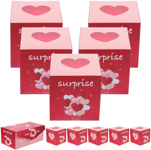 IMIKEYA Pralinenschachtel Herz Explodierende Geschenkbox aus Papier 1 Satz für Hochzeit und Valentinstag Süßigkeitenverpackung Bonbonniere Party Dekoration