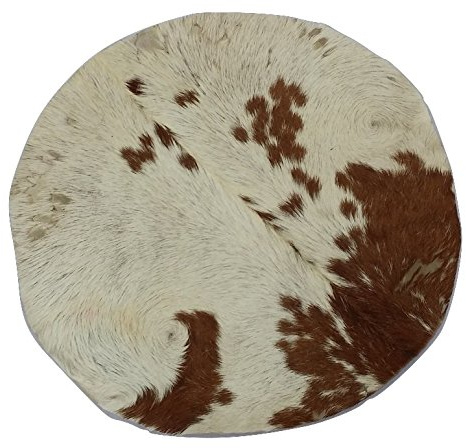 Ziegenfell,Trommelfell, mit Haar 18 Zoll 45,7&nbsp;cm / Djembetrommelfell aus Ziegenhaut und -haar, nat&uuml;rlich